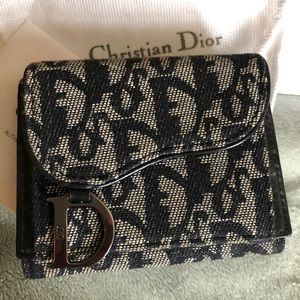 Dior saddle tri-fold wallet